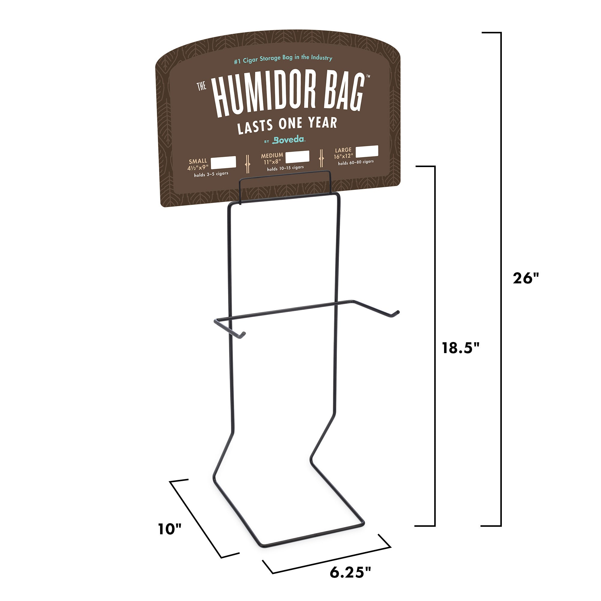 #type_humidor bag display rack